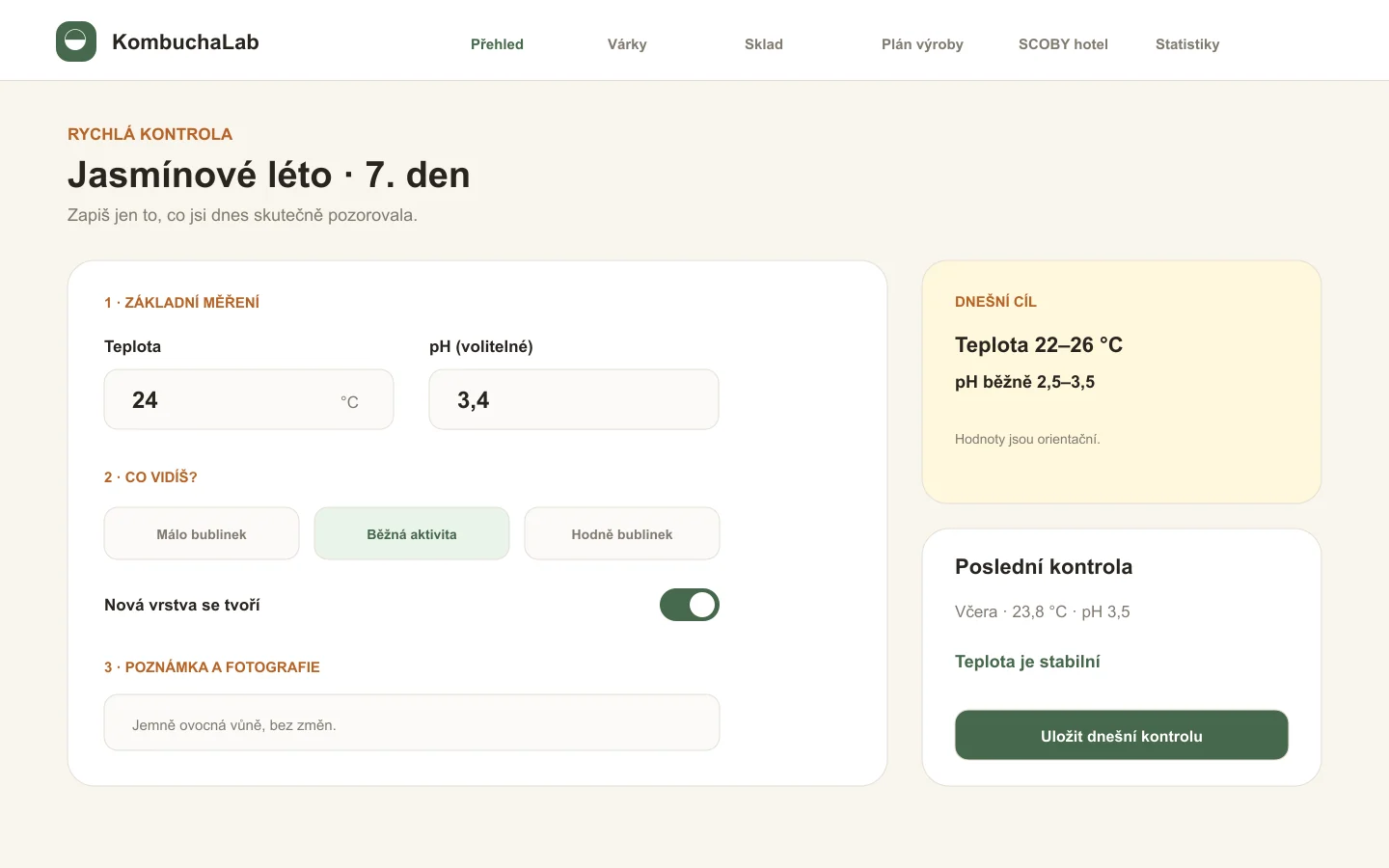 Anonymní ukázka: Kontrola za pár sekund